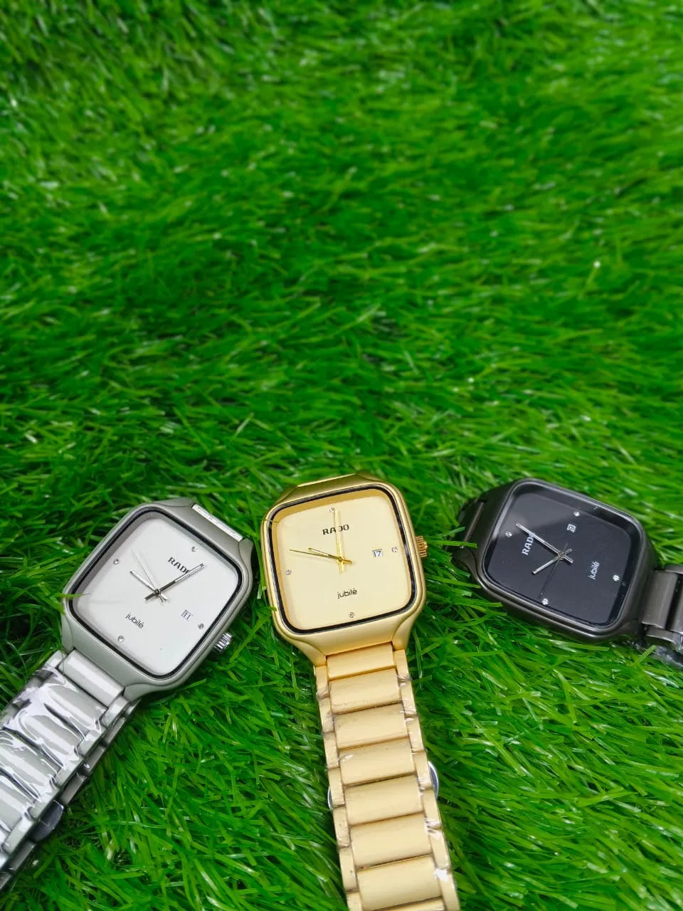 Men’s Working Date Square Dial Stainless Steel Watch