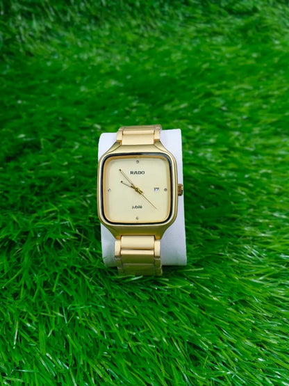 Men’s Working Date Square Dial Stainless Steel Watch