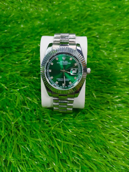 Men’s Two Tone Fluted Bezel Stainless Steel Watch