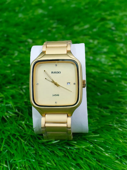 Men’s Working Date Square Dial Stainless Steel Watch