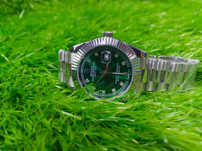 Men’s Two Tone Fluted Bezel Stainless Steel Watch