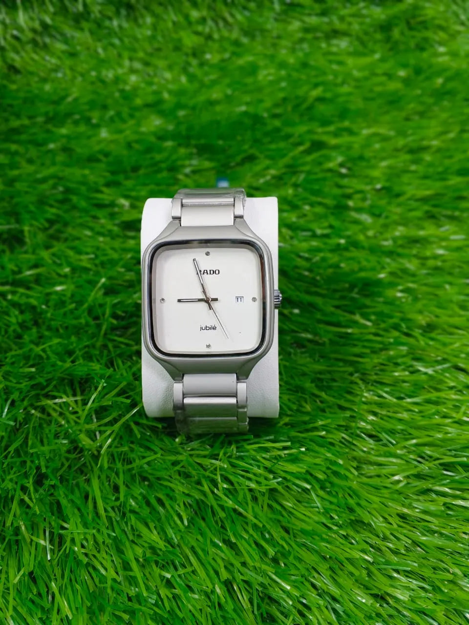 Men’s Working Date Square Dial Stainless Steel Watch