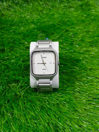 Men’s Working Date Square Dial Stainless Steel Watch