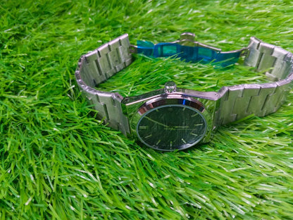 Men’s Stainless Steel Bracelet Watch with Date