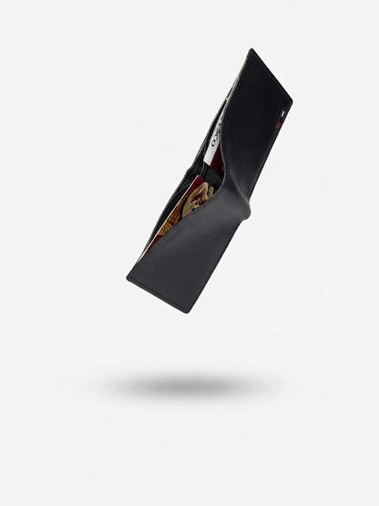 Black Leather Bifold Wallet for Men | Multi-Card Slot | RB Store