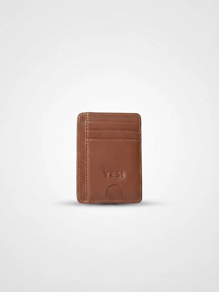 Brown Leather Card Holder Wallet for Men | Slim Minimalist | RB Store