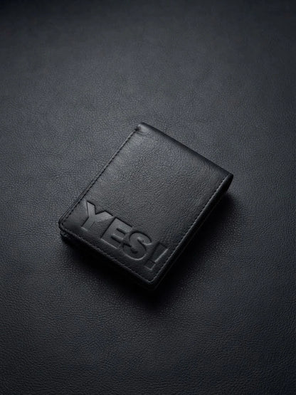 YESI Black Embossed Leather Bifold Wallet for Men | Branded | RB Store