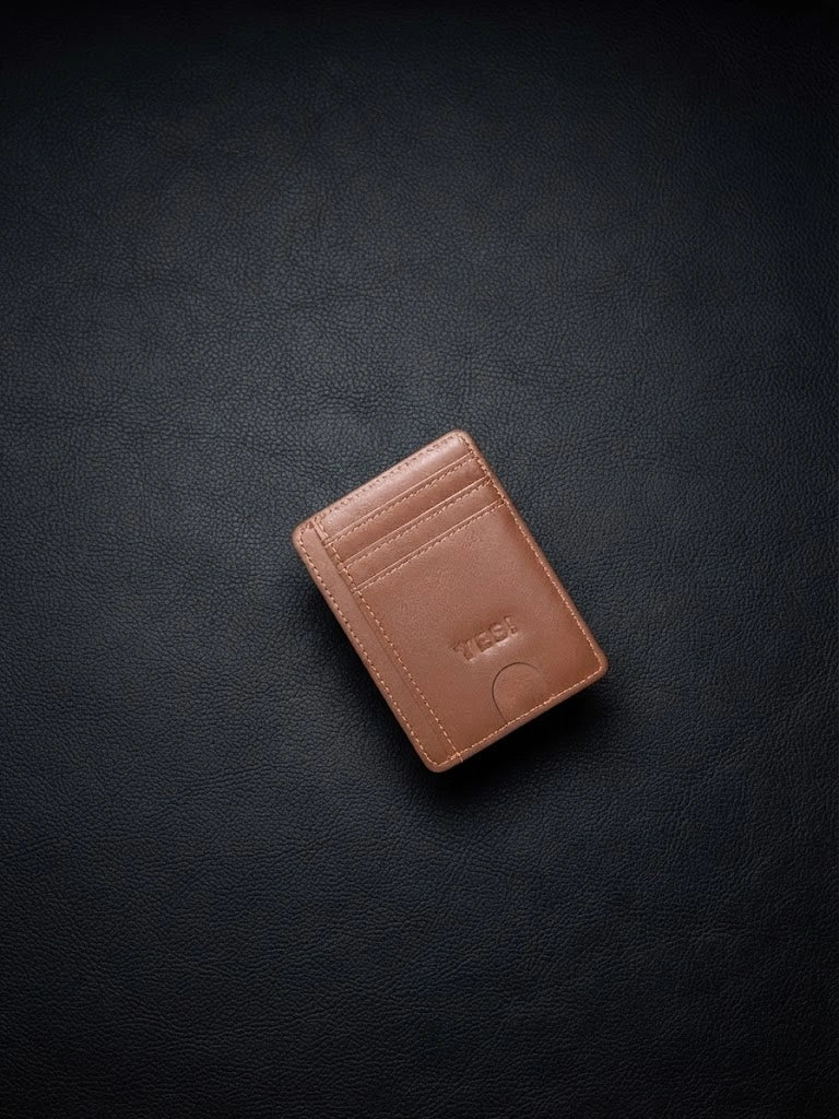 Brown Leather Card Holder Wallet for Men | Slim Minimalist | RB Store